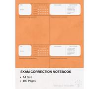 Exam Correction Notebook A4: Review and Revise Study for Exams, School, College, University Students: Reflect To Learn