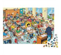Exam Hall Anarchy Wooden Jigsaw Puzzle Waterproof 1000 Piece Puzzles for Adults Gifts Colourful Challenging Games