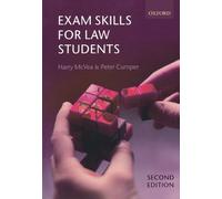 Exam Skills for Law Students 2nd edition by McVea, Harry, Cumper, Peter (2006) Paperback