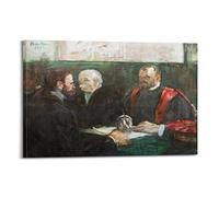 Examen À La Faculté De Médecine De Paris by Henri De Toulouse-Lautrec Painting Art Poster Room Aesthetic Print Art Wall Canvas Modern Bedroom Decor 08x12inch(20x30cm)
