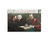 Examen À La Faculté De Médecine De Paris by Henri De Toulouse-Lautrec Painting Art Poster Wall Art Scroll Canvas Picture Living Room Decor Home 12x18inch(30x45cm)