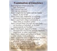 Examination of Conscience LAMINATED Holy Card (3-pack) with Two Free Prayer Cards Included