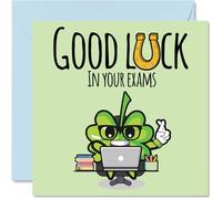 Exams Good Luck Cards-Leaf Clover - School Cards, Good Luck Gifts Primary High School, 145mm Charm Greeting Cards for Student Friends Family