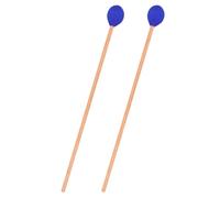 EXAOMBLE 1 Pair Xylophone Drumstick Percussion Mallet Wooden Wool Drum Stick Maple Wood Blue Head Smooth Surface Chic Simple Design for Marimba and Tongue Drum Performance