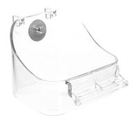EXAOMBLE 1 Set Hanging Bird Bathtub Feeder Transparent Multipurpose Shower Cube for Pet Birds Like Parakeets Durable Material Feeding Cages