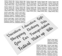 EXAOMBLE 10 Sets Self-Adhesive Cash Envelope Labels with Alphabet Letters Multi-Function Budget Stickers for Daily Use Font Design for Finance Planner and Expense Management