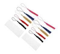 EXAOMBLE 10 Sets Tassels Designed Bookmarks DIY Handwriting Bookmarks Acrylic Rectangular Mini Lightweight Decoration to Record Your Reading Stage Practical Gift for Books