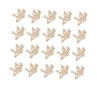 EXAOMBLE 100Pcs Alloy Hollow-out Paper Crane Pendants for DIY Jewelry Making Earring and Key Chain Accessories Vintage Craft Decorations
