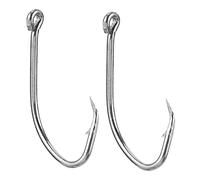 EXAOMBLE 100pcs Carbon Steel Fishing Hooks Circle Hooks for Freshwater Saltwater Fishing Special Barbed Design for Easy Catching Offset Point for Reduced Fish Mortality for Catfish Bass