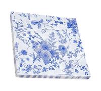 EXAOMBLE 100pcs Chic Blue and White Floral Paper Napkins Decorative Napkins for Bridal Showers Engagement Parties and Holidays Safe Versatile and Stylish Dining Decor
