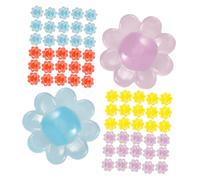 EXAOMBLE 100pcs Colorful Flower Shape Bicycle Clips Cute Bike Accessories for Enhanced Visibility Safety Fun Wheel Decorations for Bikes Easy to Install Durable