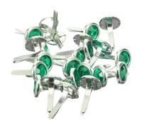 EXAOMBLE 100pcs Green Metal Brad Fasteners for Decoration and Fixation, Mini Iron Brads for DIY Crafts and Scrapbook Projects, Crafting Supplies for Children