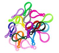 EXAOMBLE 100pcs Key Chain Hooks Lobster DIY Clasps Plastic Sturdy Wear-Resistant Small Workmanship Key Rings for Keychains Prevent from Being Lost Bags Backpack Decoration Random Color