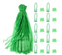 EXAOMBLE 100pcs Mesh Fruit Bags for Vegetable Storage, Reusable Nylon Produce Bags for Potato Onion Garlic and Fruits, Ventilated for Grocery Shopping