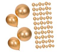 EXAOMBLE 100Pcs Metallic Gold Balloons Helium Compatible Balloons for Birthday Graduation Wedding and Anniversary Decorations Versatile for Any Occasion