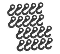 EXAOMBLE 100pcs Outdoor Camping Tent Plastic Hooks with Windproof Canopy Protection Durable Pom Question Mark Lamp Hooks for Easy Light Hanging and Secure Bungee Cord Attachment
