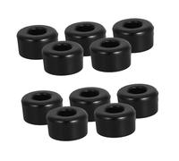 EXAOMBLE 10pcs Black Pu Double Row Roller Skate Shock Absorbers with Four Wheel Configuration, Protecting Structural Integrity and Reducing Impact for Outdoor Roller Skating