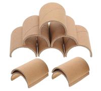 EXAOMBLE 10pcs Half Round Kraft Paper Tube Roll Paper Tube Decorative Semi-Circular Craft Supplies Easy Installation Stimulates Imagination Skills for Kindergarten Activity Areas