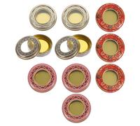 EXAOMBLE 10pcs Metal Saffron Storage Containers Set, round Sealed Saffron Jars with Lid, Compact Home Kitchen Storage Boxes for Medicinal Materials and Spice Organization Random Color