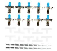 EXAOMBLE 10pcs Rabbit Water Feeder Automatic Spring Design Drinker for Rabbit Cage White Three-way Dispenser for Bunny Chinchilla and Other Small Animals