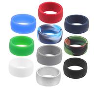 EXAOMBLE 10pcs Silicone Ring Adjuster Men's Fitness Rings Decorative Silicone Comfortable for Gymnastics Diving Swimming