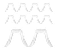 EXAOMBLE 10pcs U Shaped Silicone Eyeglass Nose Pads Push-in Glasses Pads Non-slip Wide Compatibility Replacement Parts for Comfortable Support Suitable for Eyeglass Repair