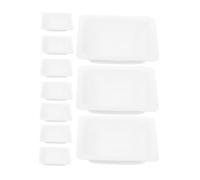 EXAOMBLE 10pcs Weighing Boats Sample Trays for Lab Use Portable Plastic Chemistry Weighing Pans with Flat Bottom for Accurate Measurement and Easy Stacking