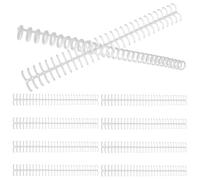 EXAOMBLE 10pcs White Plastic Loose Leaf Rings Binder Clips for Teachers and Students, Firm and Easy to Use Binding Rings for Office and School Supplies, A4 Document Organiser