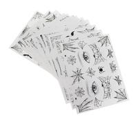 EXAOMBLE 12 Sheets Spider Web Face Tattoo Temporary Stickers for Halloween Masquerade Party Paper Material Creative Spiders Temporary Tattoos for Face Decoration
