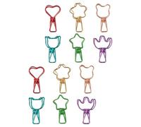 EXAOMBLE 12pcs Creative Binder Clips Metal Moon and Star Paper Clips Cute Decorative Fun Multifunctional Handles for Home Organization and School Projects