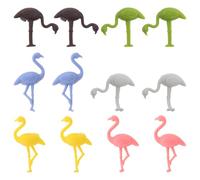 EXAOMBLE 12pcs Flamingo Silicone Wine Charms Reusable Drink Markers for Stemware Cocktail Glasses Christmas Halloween Party Decor Animal Glass Identifiers