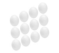 EXAOMBLE 12pcs Realistic Simulated Bird Eggs Easter Egg Bundle Bird Accessory Delicate Plastic