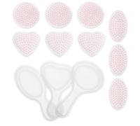 EXAOMBLE 12Pcs Silicone Comb Molds Set for DIY Epoxy Casting, Flexible Food-Grade Silicone, Includes Round, Oval, and Heart Shapes, Suitable for Resin Crafts and Jewelry Making Supplies