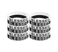 EXAOMBLE 12pcs Silicone Rubber Bracelets for Men and Women, Motivational Reminder Wristbands with Comfort Fit, Stylish Black and White Bands for Sports and Dieting