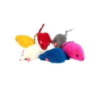 EXAOMBLE 14pcs Funny Plush Rabbit False Mouse Cat for Kittens and Cats, Mini Playing for Indoor Pet Accessories and Interactive Fun Random Color