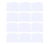 EXAOMBLE 16pcs Price Tag Holder Label Stand Advertising Display Stand for Price Labels in Supermarket Market Use Easy to Write and Wipe