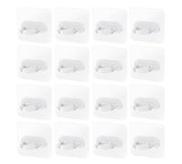 EXAOMBLE 16pcs Wall Mounted Punch Free Shampoo Holder Hooks Pp Plastic Shower Gel Bottle Rack for Indoor Bathroom Storage and Organisation