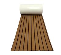 EXAOMBLE 1pc Boat Flooring Eva Decking Mat Non Slip Self Adhesive Yacht Carpet Faux Teak Pad for Motorboat Rv Luxury Yacht Shockproof Sound Insulation