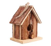 EXAOMBLE 1pc Garden Bird House Creative Hanging Nest for Birds and Lightweight Design for Outdoor Random Wood Grain Color