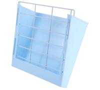 EXAOMBLE 1Pc Large Capacity Rabbit Feeding Rack Hay Holder for Cage Prevent Food Waste for Rabbits Guinea Pigs and Animals Secure Fixing Stand Sky Blue