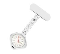 EXAOMBLE 1pc Luminous Pocket Watch with Clear Dial Nursing Pocket Watch with Clip Pin Accurate Timekeeping for Nurses and Healthcare Professionals Silver Charming Design for Hospital