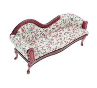 EXAOMBLE 1Pc Scale Miniature Floral Couch Elegant Furniture Accessory for Dollhouse Living Room for Miniature Collections and DIY Projects