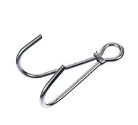 EXAOMBLE 1Pc Stainless Steel Dual Diving Hook Durable Scuba Drift Hook for Underwater Security Easy to Attach to Flotation Vest Gear for Photography and Video