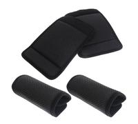 EXAOMBLE 2 Pair Wheelchair Armrest Pads and Walker Armrest Pads Soft Padded Hand Covers with Easy Installation Universal Fit for Seniors Transport Chair and Rollator Black Neoprene Rubber