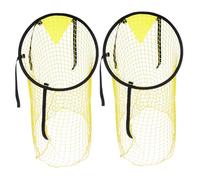 EXAOMBLE 2 Pcs Soccer Goal Target Net Yellow Polyester Skills with Easy Installation Brightly Colored Soccer Training Equipment for All Ages