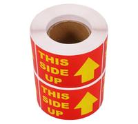 EXAOMBLE 2 Rolls Shipping Warning Stickers High Adhesion Self-Adhesive Paper Labels 300 Per Roll Fragile Packing Stickers for Shipping and Logistics Environments