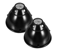 EXAOMBLE 2 Sets Stainless Steel Dome Reptile Heating Lamp Cover Protector for Young Animals and Tortoise, Resistant to Deformation, Lowers Energy Waste, for Pet Habitats and Farm Enclosures