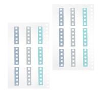 EXAOMBLE 2 Sheets Assorted Colour Self-Adhesive Sticky Page Markers Tabs for Work and Marking, Made of Sturdy Pp and Paper, 36 Writable Flags to Keep Notes Organised with Smooth Writing