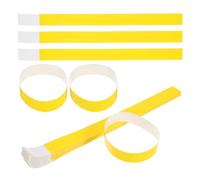 EXAOMBLE 200pcs Yellow Puppy Whelping Collars Newborn Puppy Id Bands Adjustable Identification Neck Bands Made of Sturdy Pp Material for Households and Breeding Centers