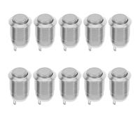 EXAOMBLE 20pcs 12mm Self Locking round Push Button Switch, Stainless Steel Metal Replacement Parts for Control Panels, Suitable for Automotive and Industrial Applications with Enhanced